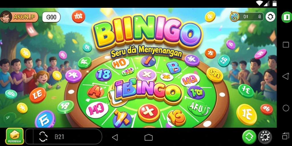 Tangkapan layar utama menunjukkan kehidupan gameplay Bingo yang dinamis.