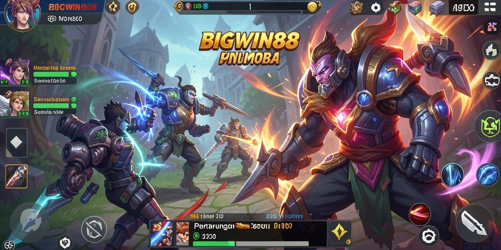 Tangkapan layar menarik dari gameplay MOBA BIGWIN88.
