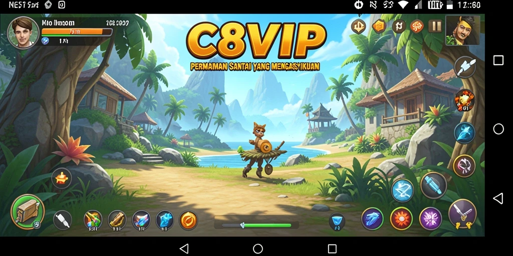 Tampilan gameplay seru C8VIP yang mengasyikkan dan penuh warna.