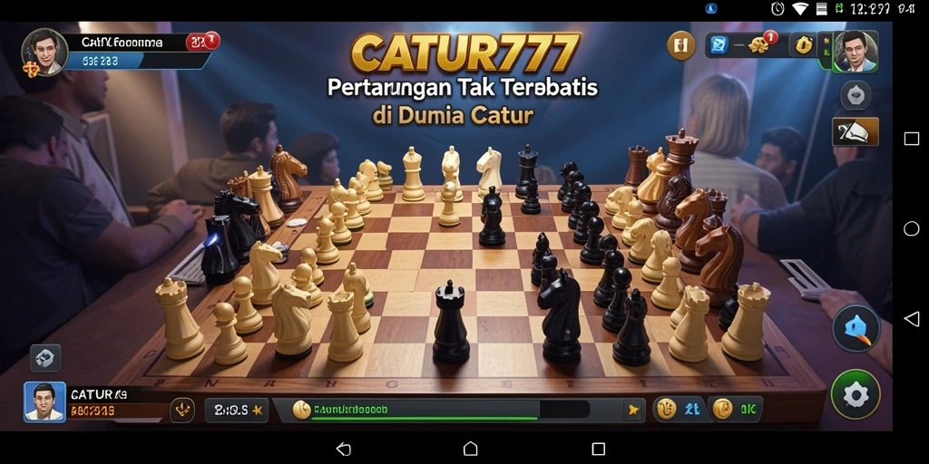 Screenshot menunjukkan aksi pertarungan seru dari CATUR777.