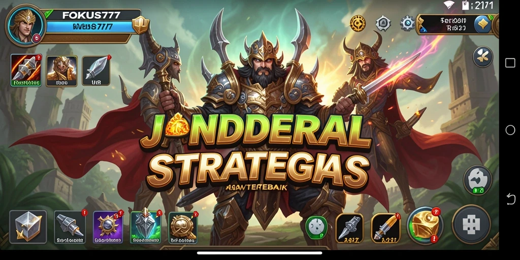 Tangkapan layar FOKUS777 menampilkan pertempuran strategis intens.