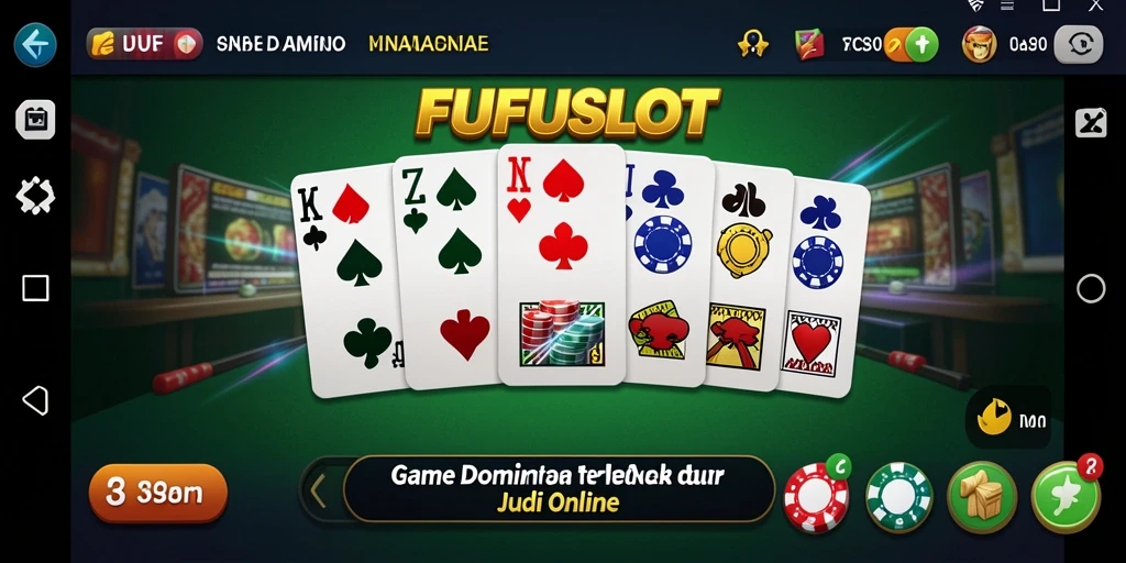 Screenshot FUFUSLOT menunjukkan gameplay Domino yang seru dan interaktif.