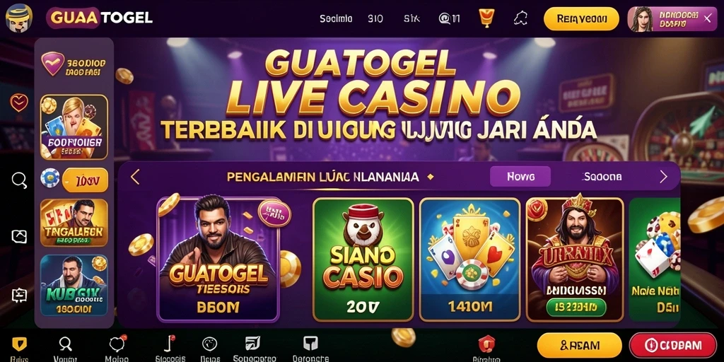 Tampilan gameplay Live Casino GUATOGEL dengan dealer profesional dan antarmuka interaktif.