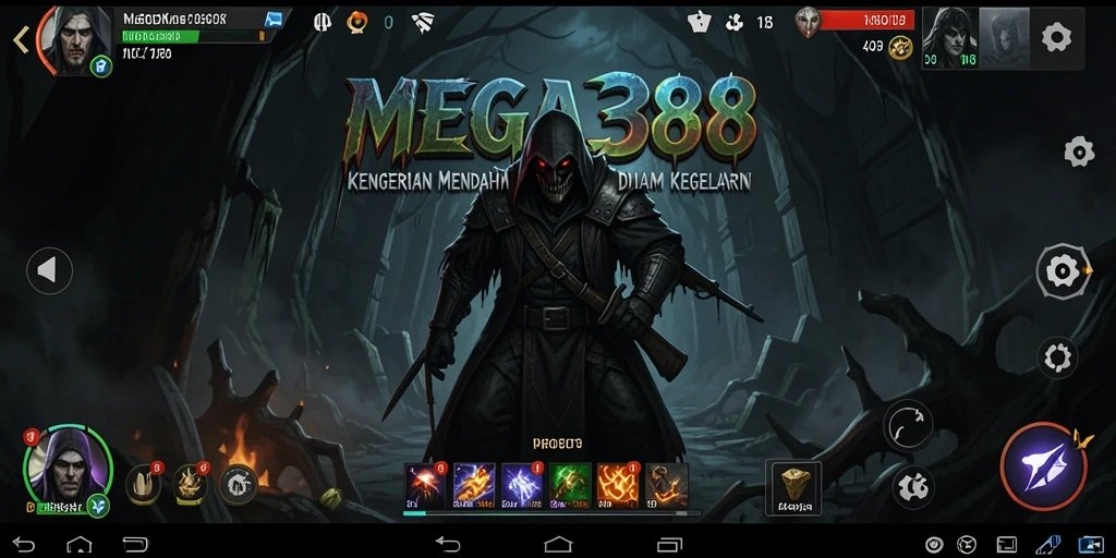 Tangkapan layar menampilkan suasana mencekam dalam gameplay MEGA388.