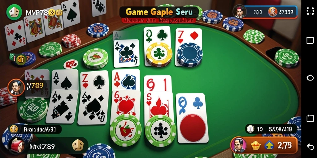 Screenshot gameplay Gaple yang seru di MVP789.