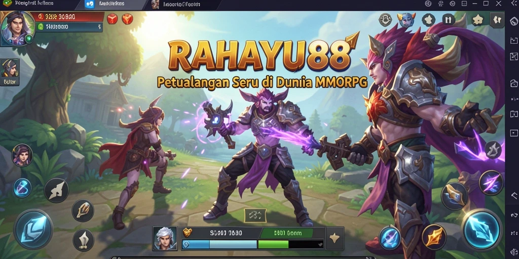 Screenshot gameplay <strong>RAHAYU88</strong> menampilkan petualangan seru di dunia MMORPG.