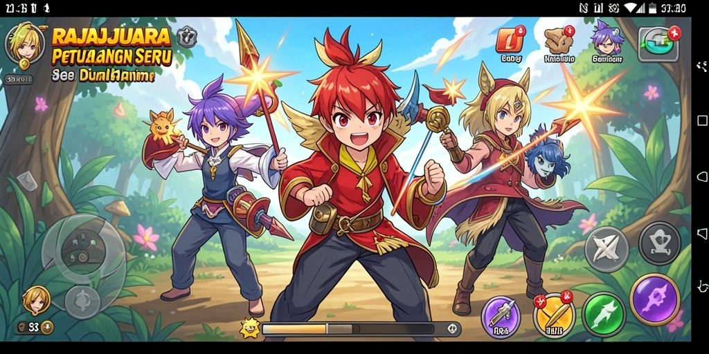Tampilan gameplay RAJAJUARA yang menakjubkan dengan aksi seru.