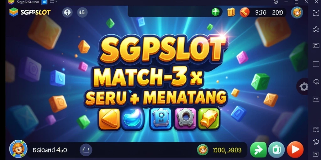 Tampilan menarik gameplay Match-3 di SGPSLOT.