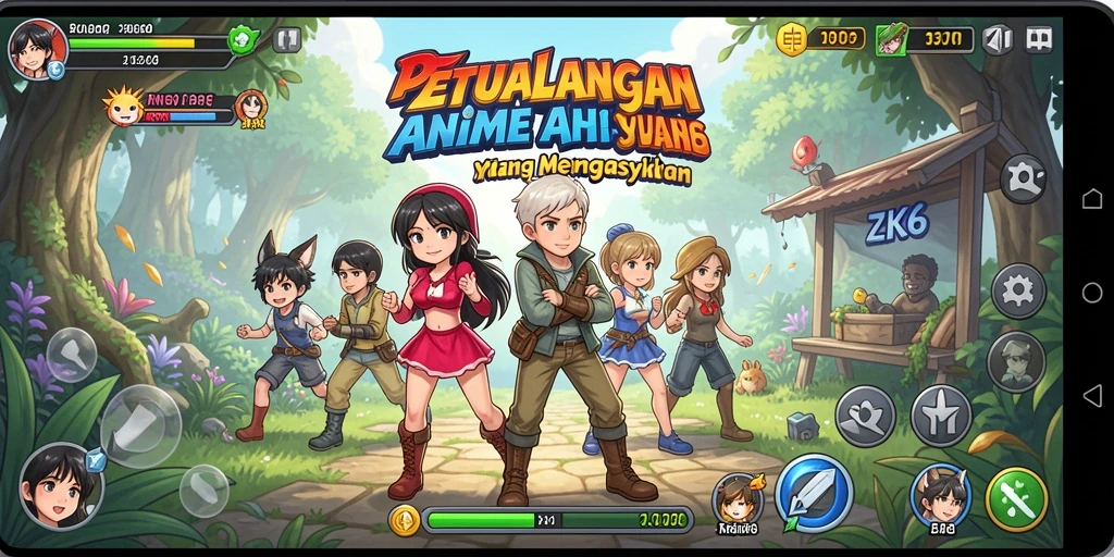 Tampilan screenshot game ZK6 dengan karakter Anime yang menawan.